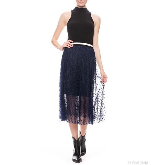 Loyd / Ford Palm Springs two layer mesh and silk skirt - Picture 1 of 12